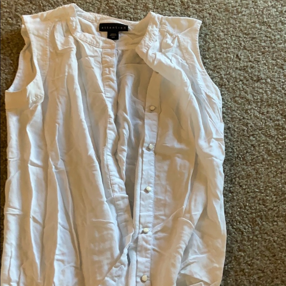 White button up tank